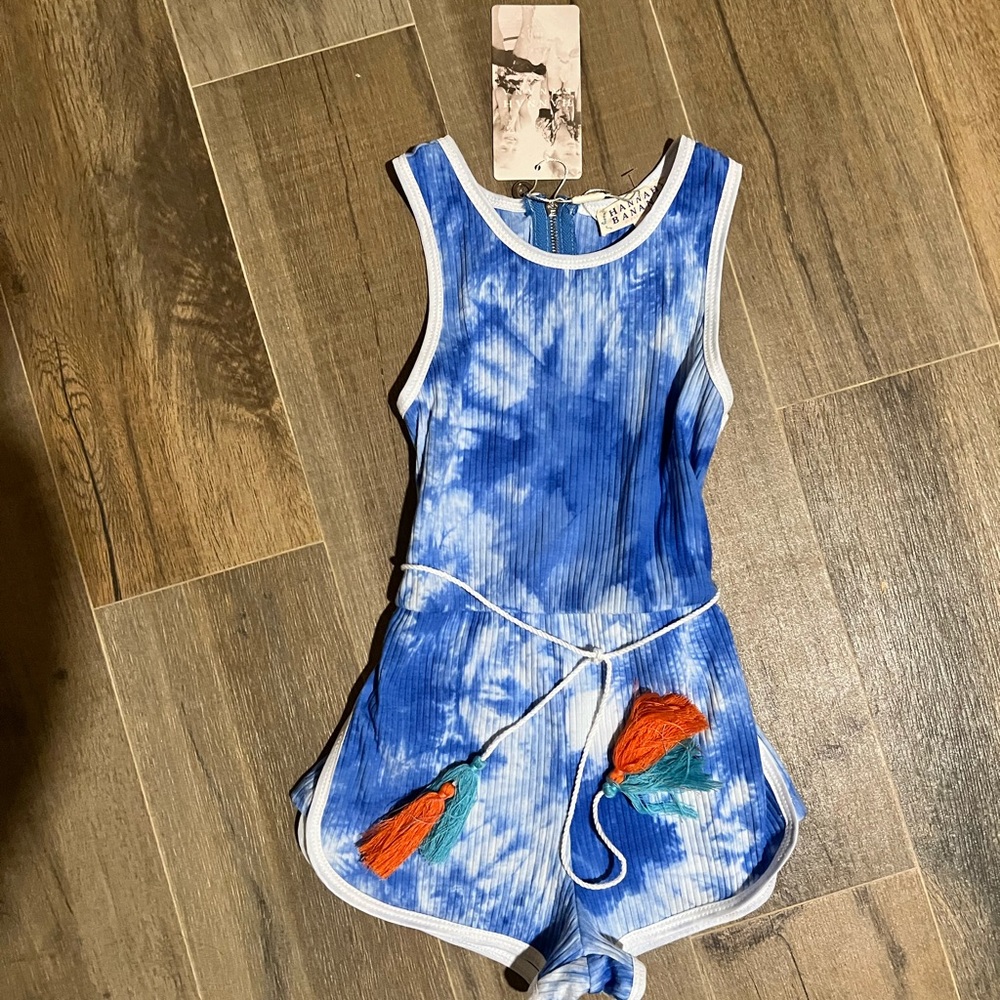 Hannah Banana Blue Tie-Dye Kids One Piece